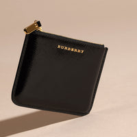 BLACK Pochette en cuir London verni