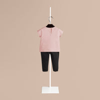 CHALK PINK T-shirt en coton avec imprimé girafe