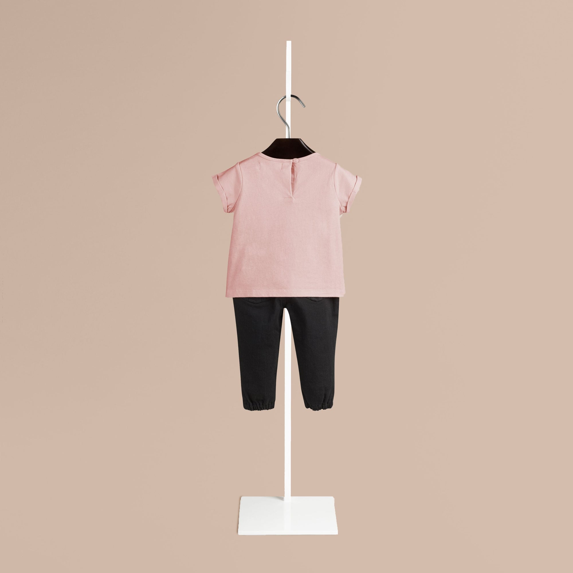 CHALK PINK T-shirt en coton avec imprimé girafe