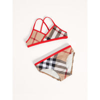 NEW CLASSIC CHECK Bikini à motif check avec bordure contrastante
