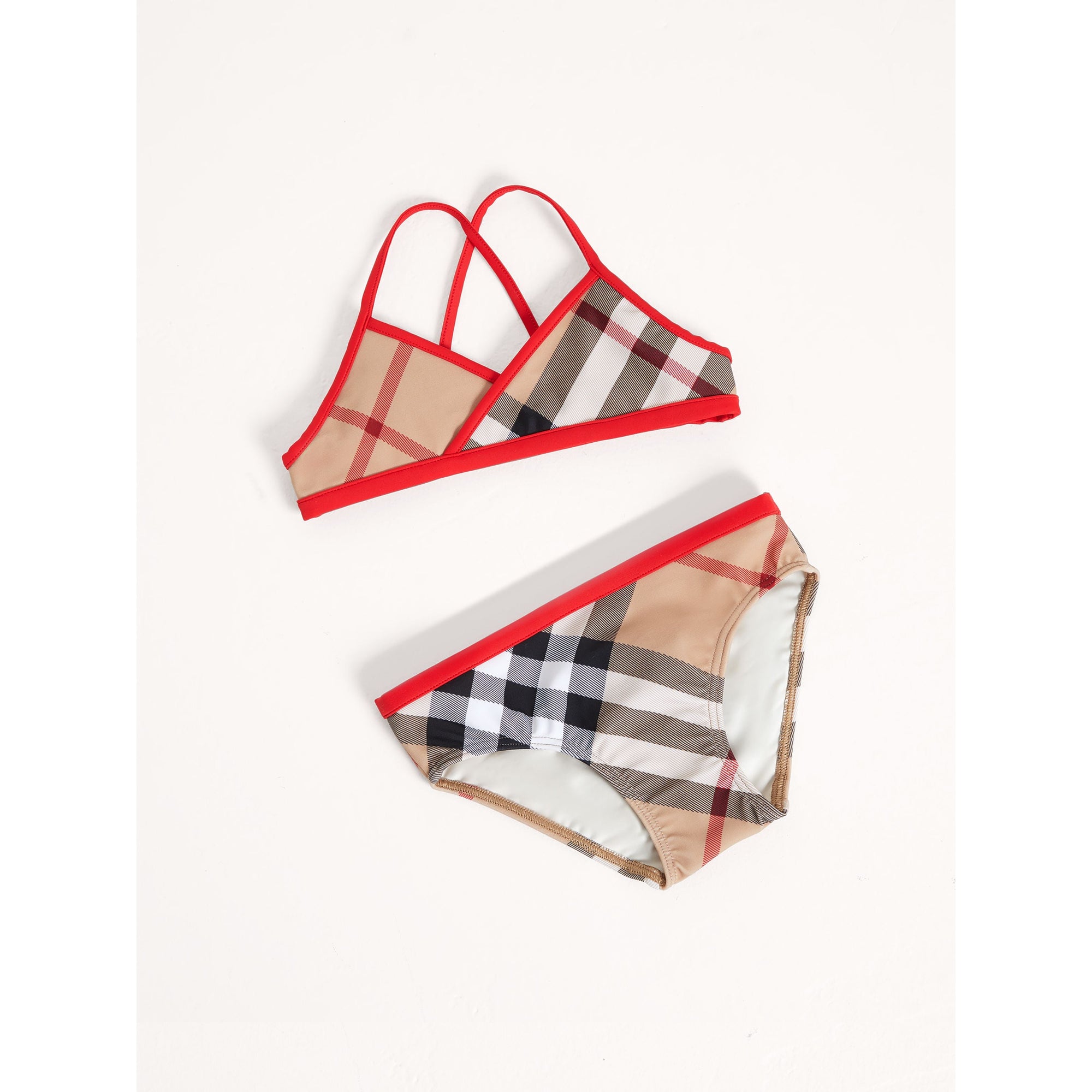 NEW CLASSIC CHECK Bikini à motif check avec bordure contrastante