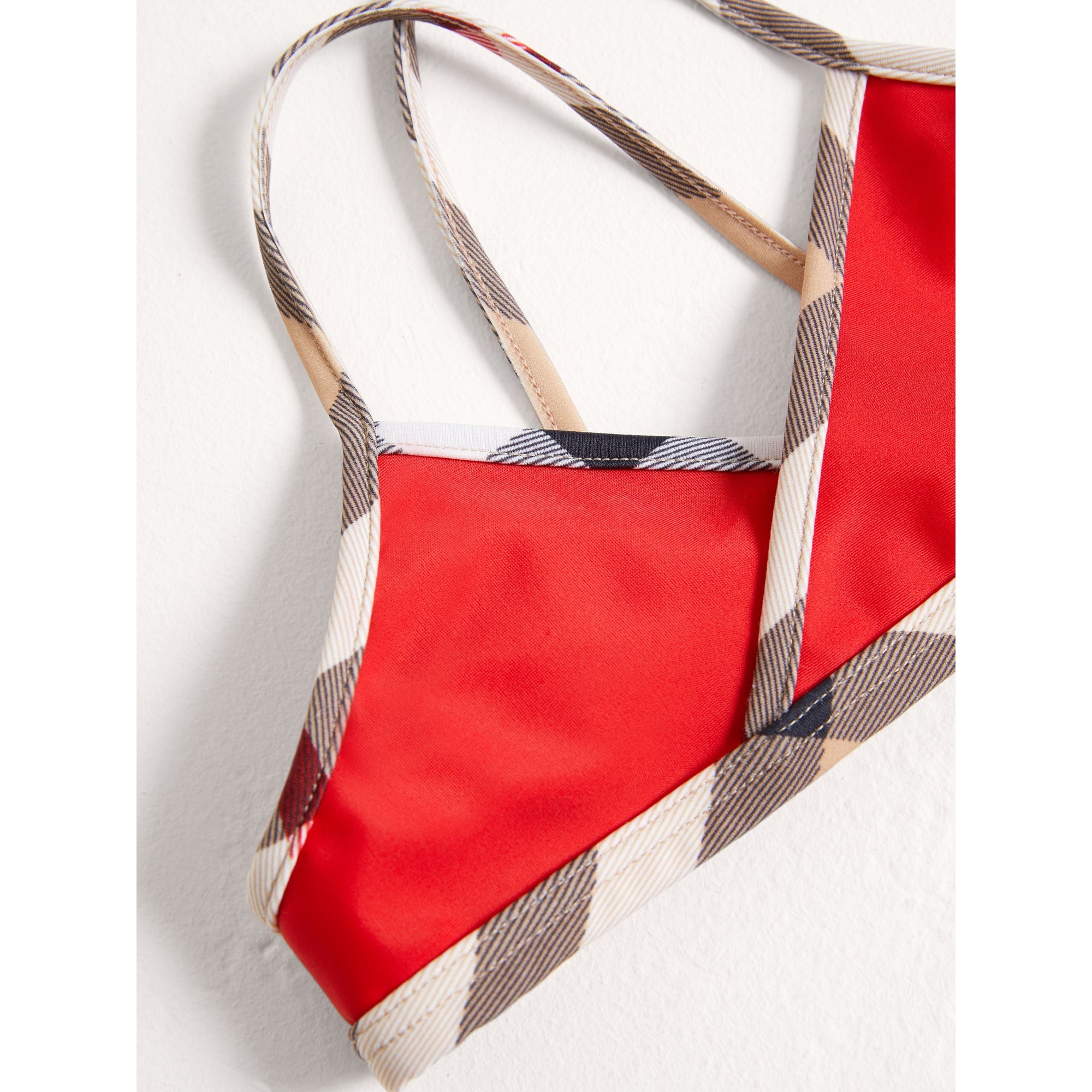 POPPY RED Bikini avec détails à motif check