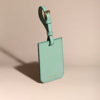 LIGHT MINT Porte-étiquette en cuir grené