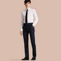 NAVY Pantalon de coupe slim en laine