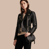 BLACK Perfecto matelassé en cuir d'agneau
