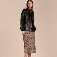 BLACK Veste trench en cuir d'agneau