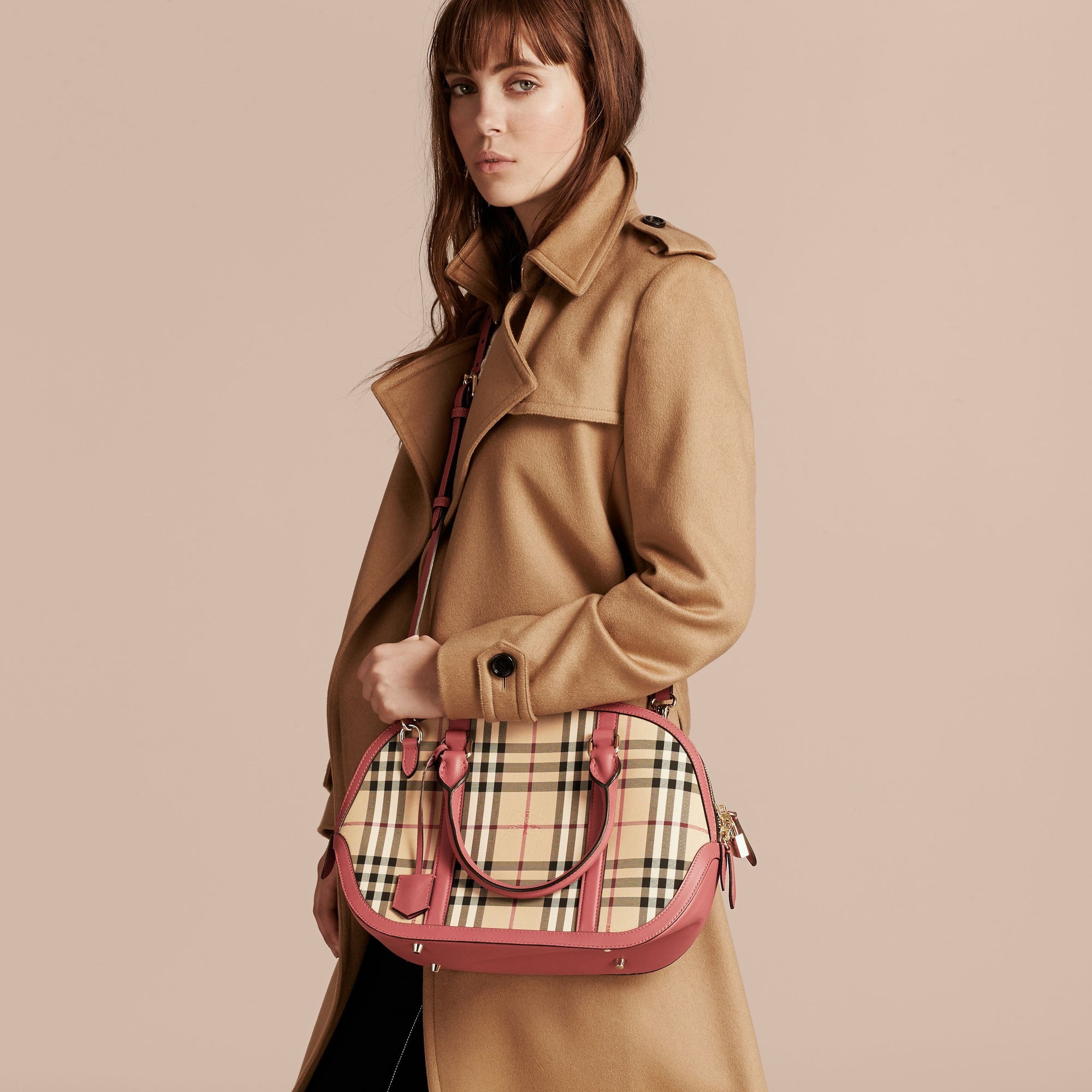 HONEY/ANTIQUE ROSE Petit sac The Orchard à motif Horseferry Check