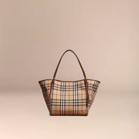 HONEY/TAN Petit sac The Canter avec motif Horseferry check