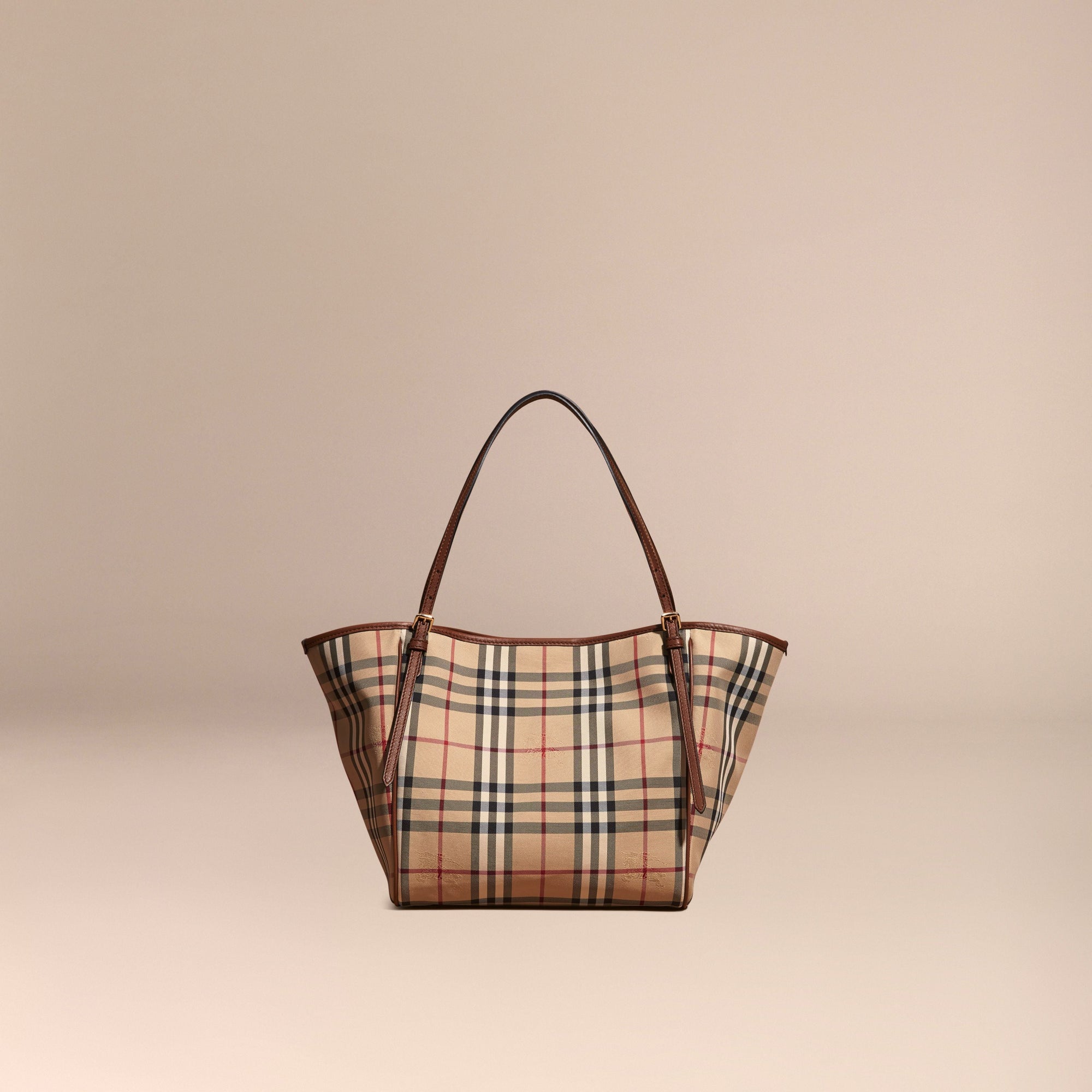 HONEY/TAN Petit sac The Canter avec motif Horseferry check