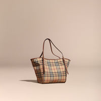 HONEY/TAN Petit sac The Canter avec motif Horseferry check
