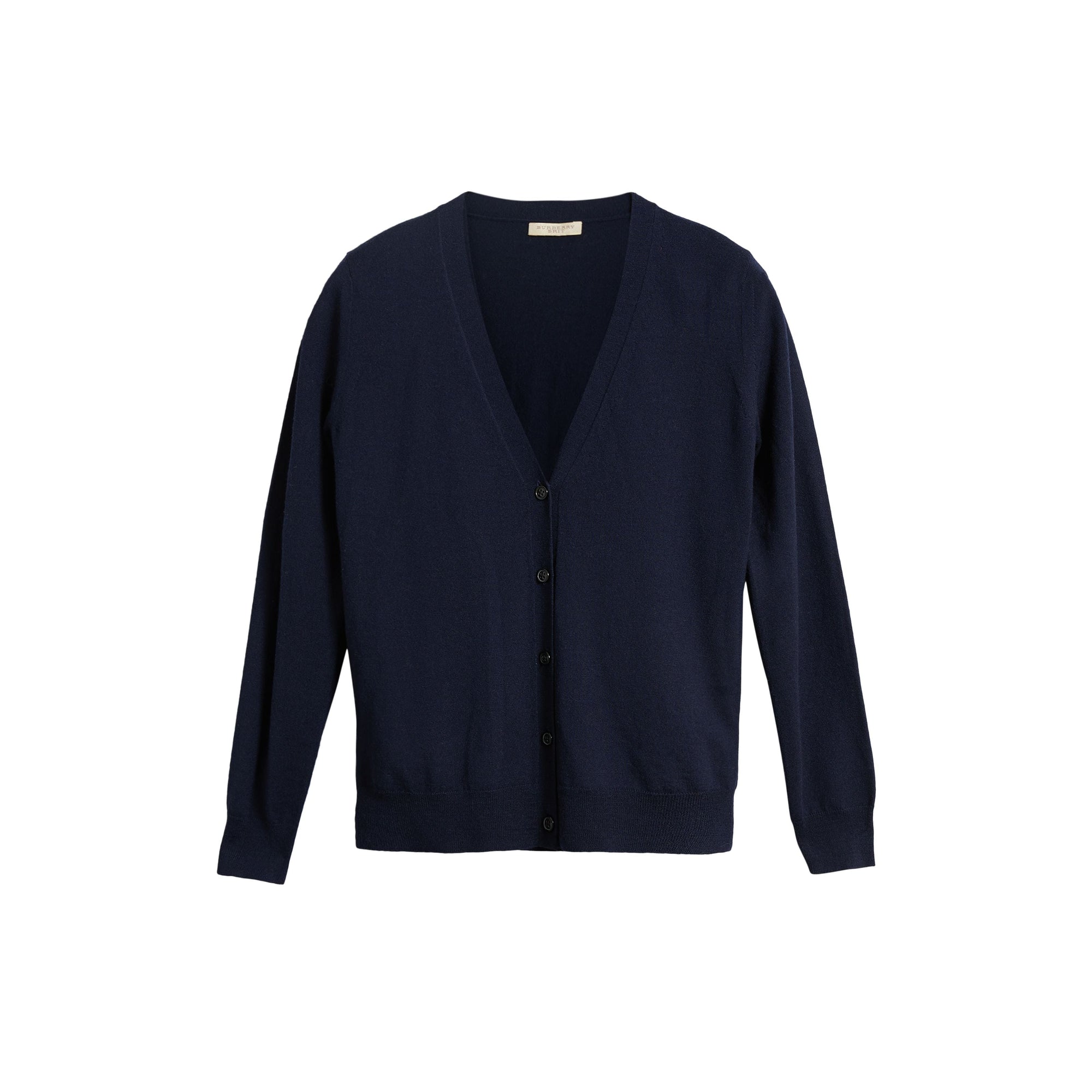 NAVY Cardigan en laine mérinos avec éléments check