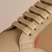 HC/NUDE Tennis en coton House check et cuir