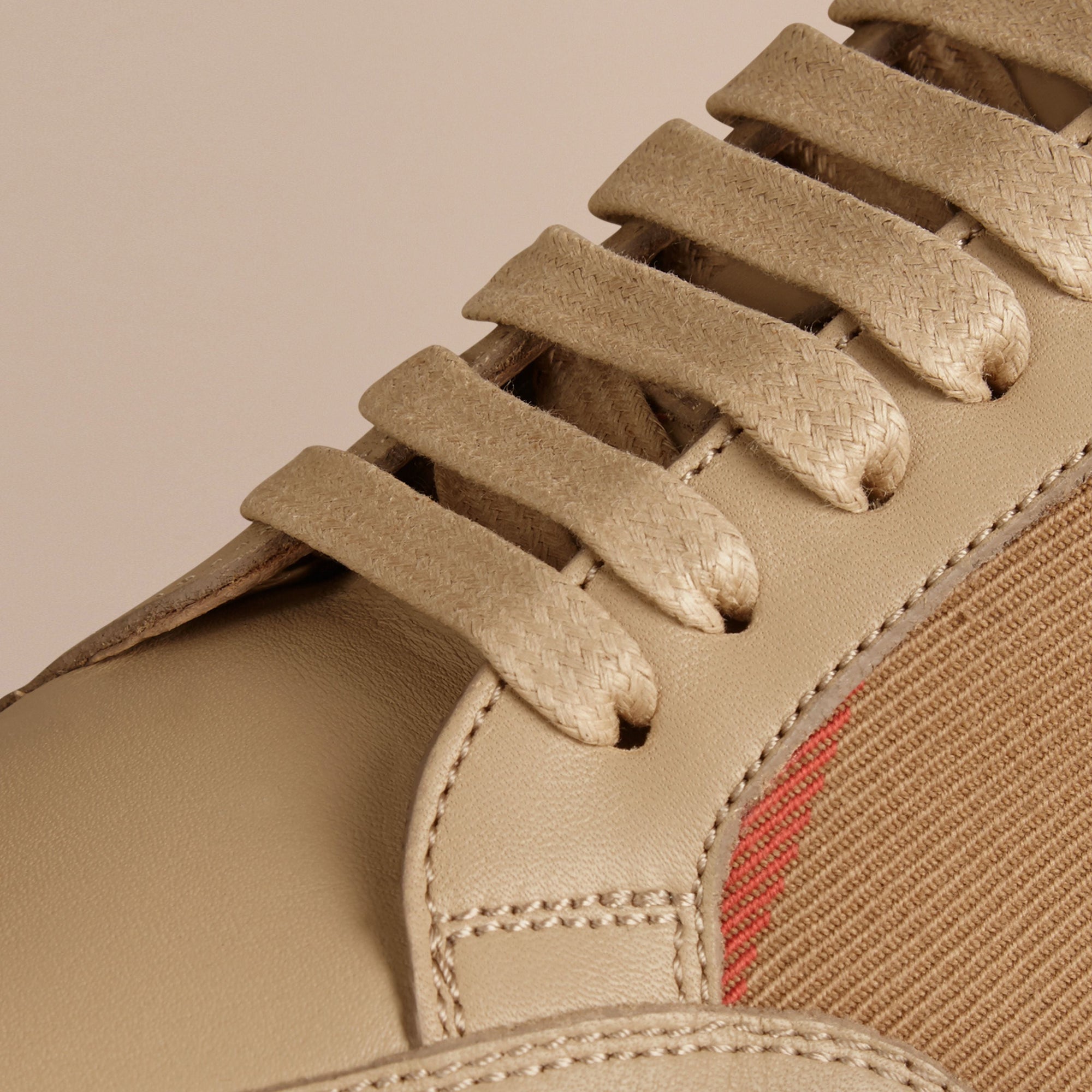 HC/NUDE Tennis en coton House check et cuir