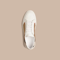 HC/OPTIC WHITE Sneakers en coton House check et cuir