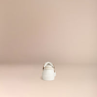 HC/OPTIC WHITE Sneakers en coton House check et cuir