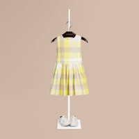 PALE LEMON Robe en coton check sans manches