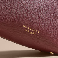 MAHOGANY RED The Baby Banner en cuir et coton House check