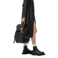 Grand sac The Rucksack en nylon technique et cuir - Noir