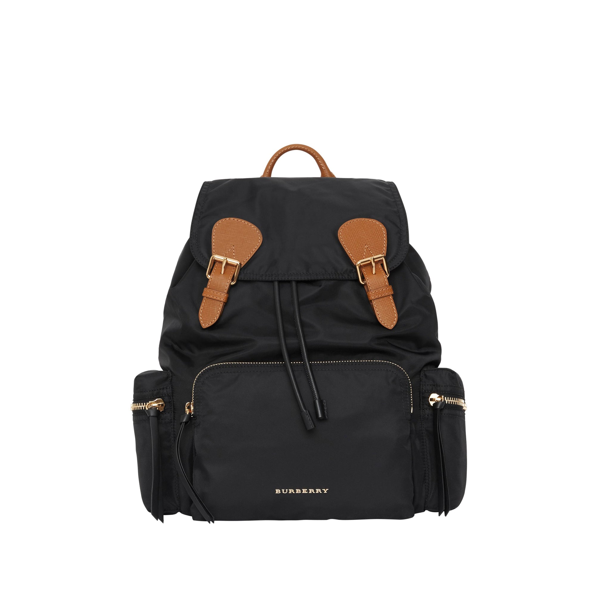 Grand sac the rucksack en nylon technique et cuir - Noir