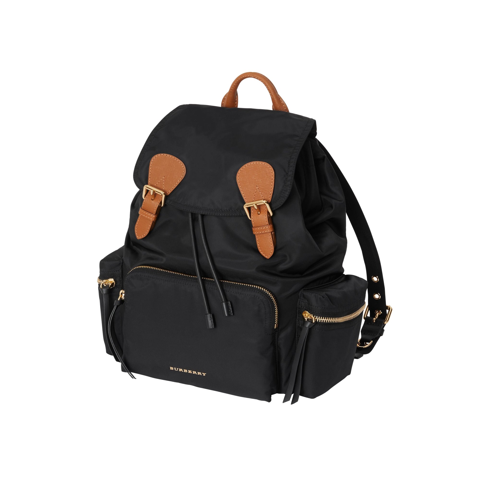 Grand sac the rucksack en nylon technique et cuir - Noir