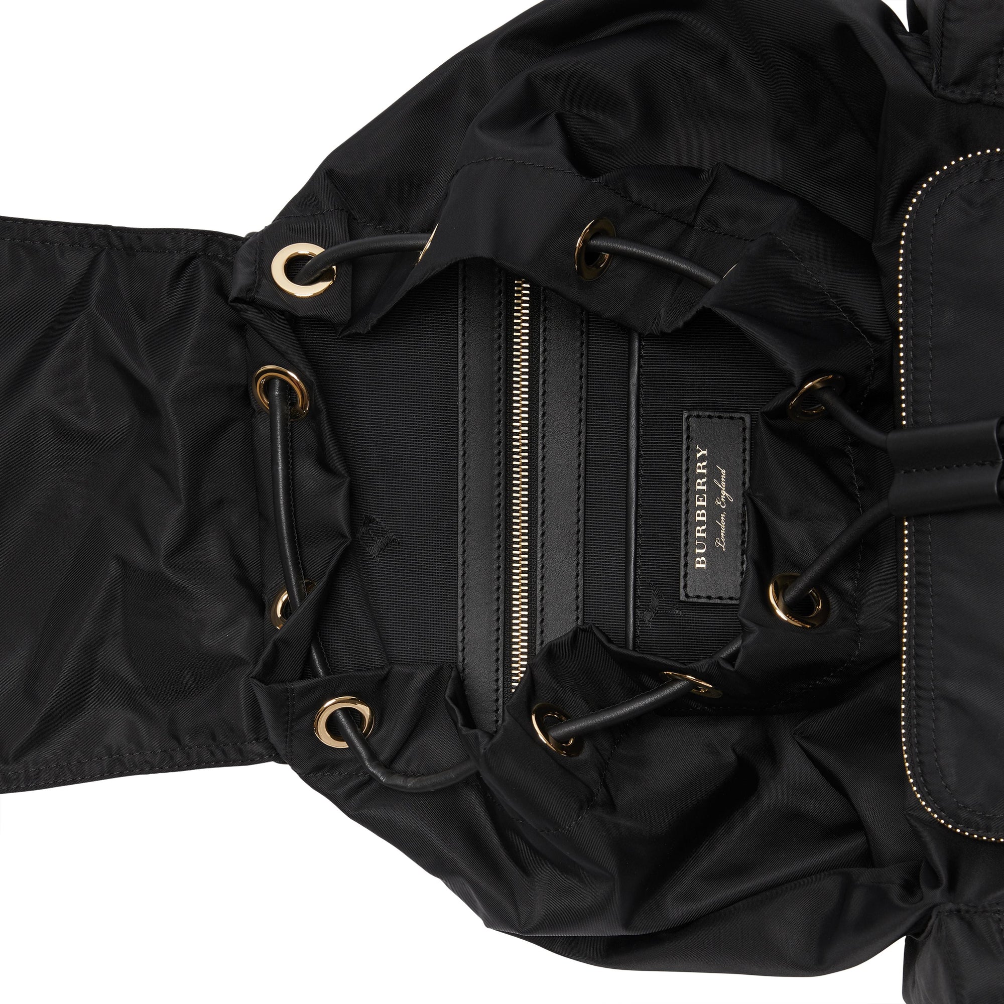 Grand sac The Rucksack en nylon technique et cuir - Noir