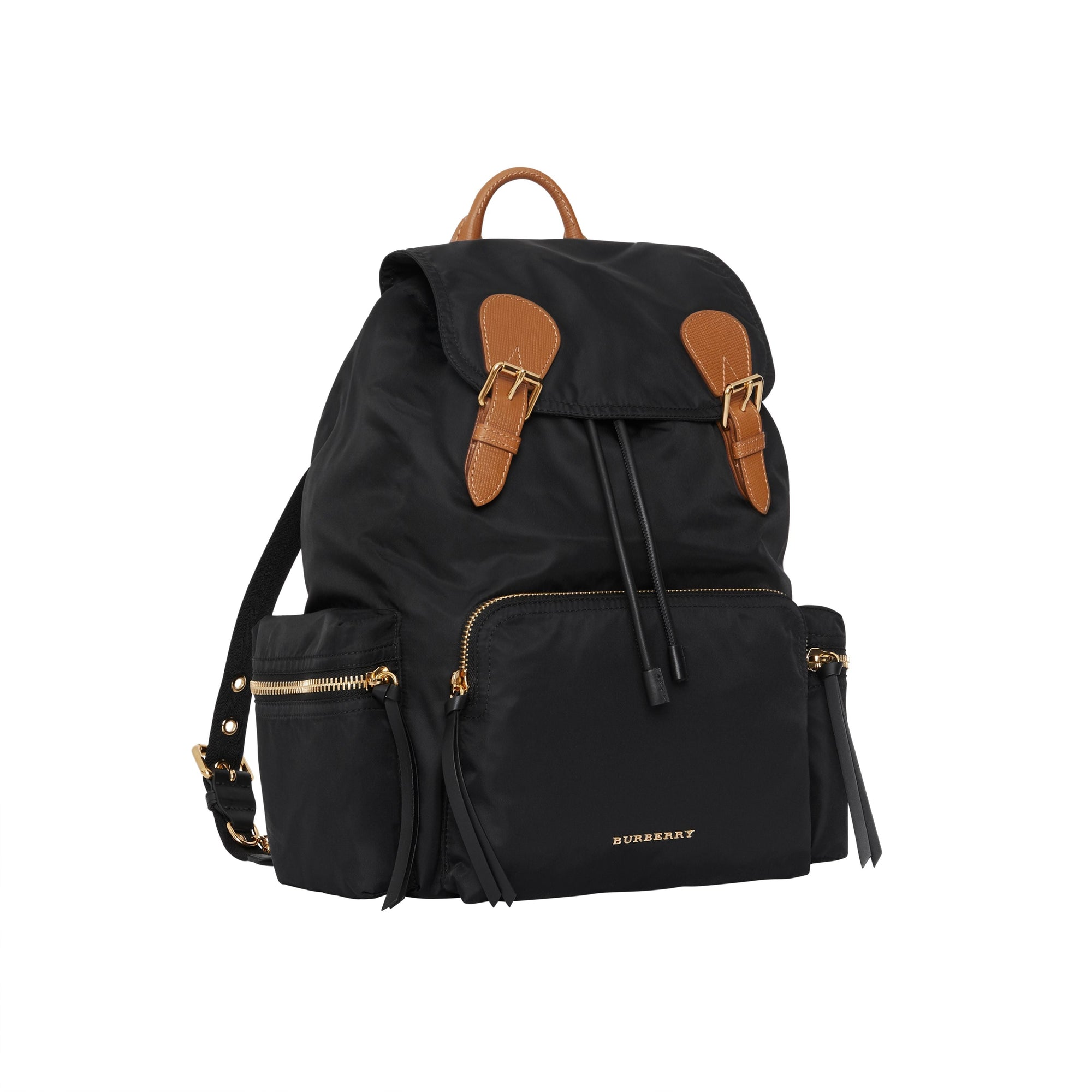 Grand sac the rucksack en nylon technique et cuir - Noir