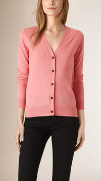 APRICOT Cardigan en laine mérinos avec éléments check