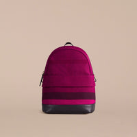 PLUM Sac à dos à motif Canvas check avec cuir