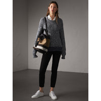 BLACK/BLACK Sac The Ashby medium en toile Canvas check et cuir