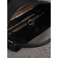 BLACK/BLACK Sac The Ashby medium en toile Canvas check et cuir