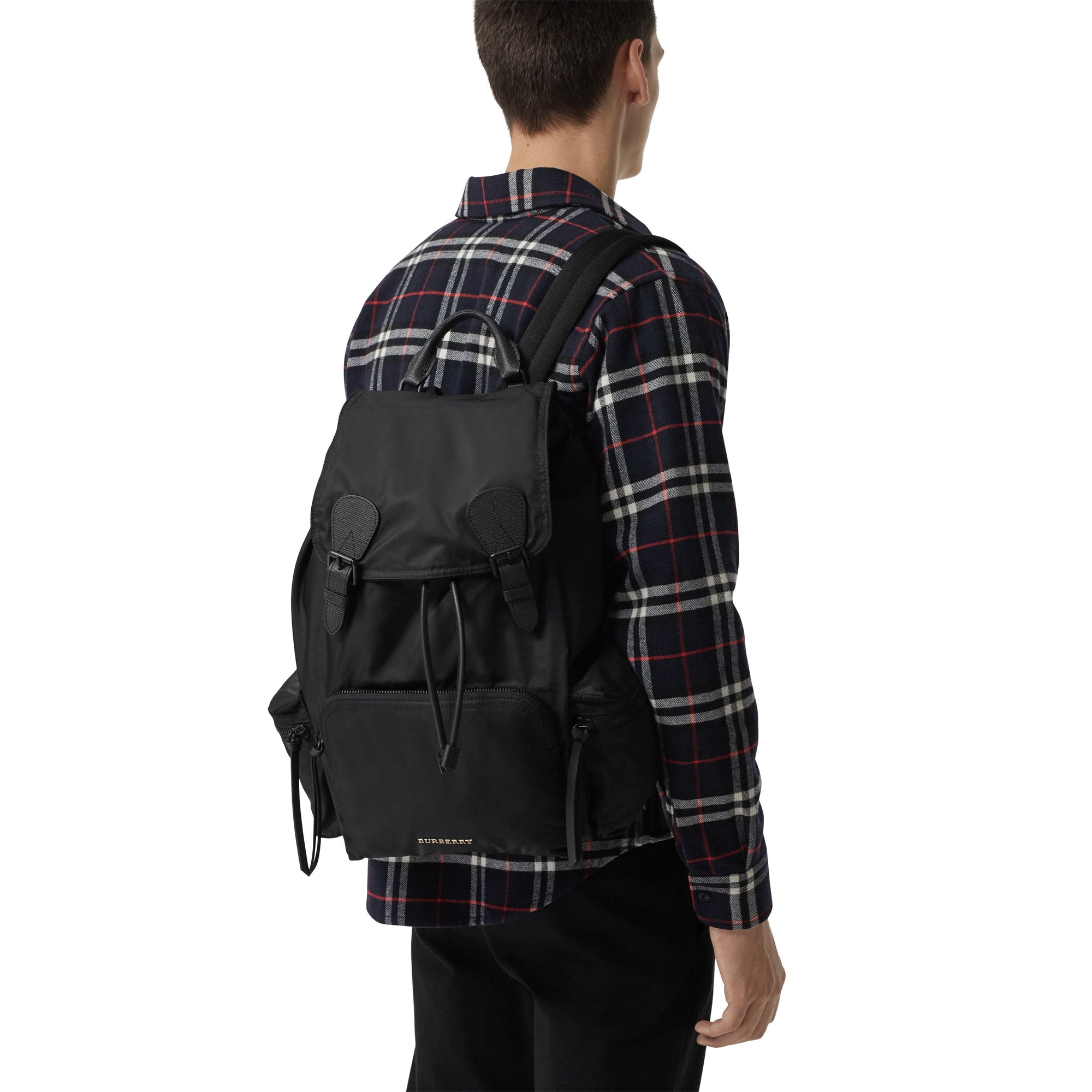 BLACK Grand sac The Rucksack en nylon technique et cuir