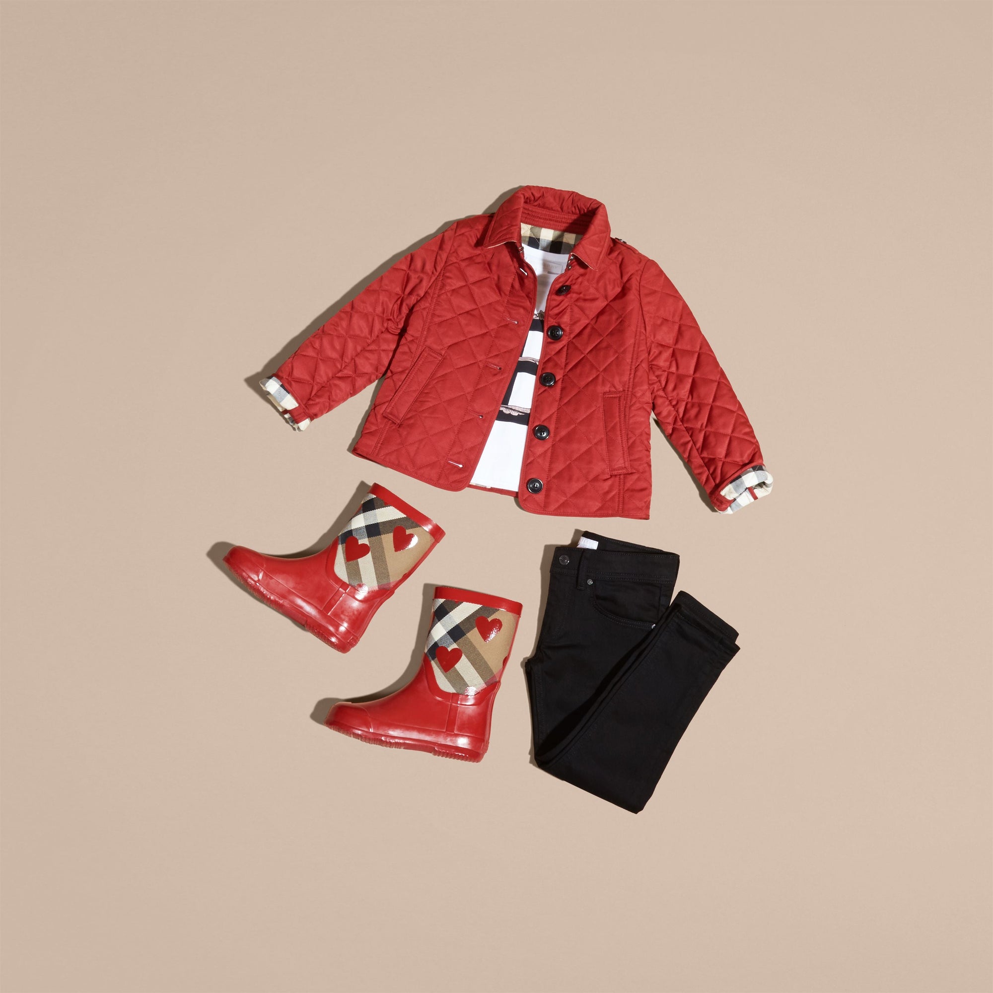 PARADE RED Veste matelassée avec doublure à motif check