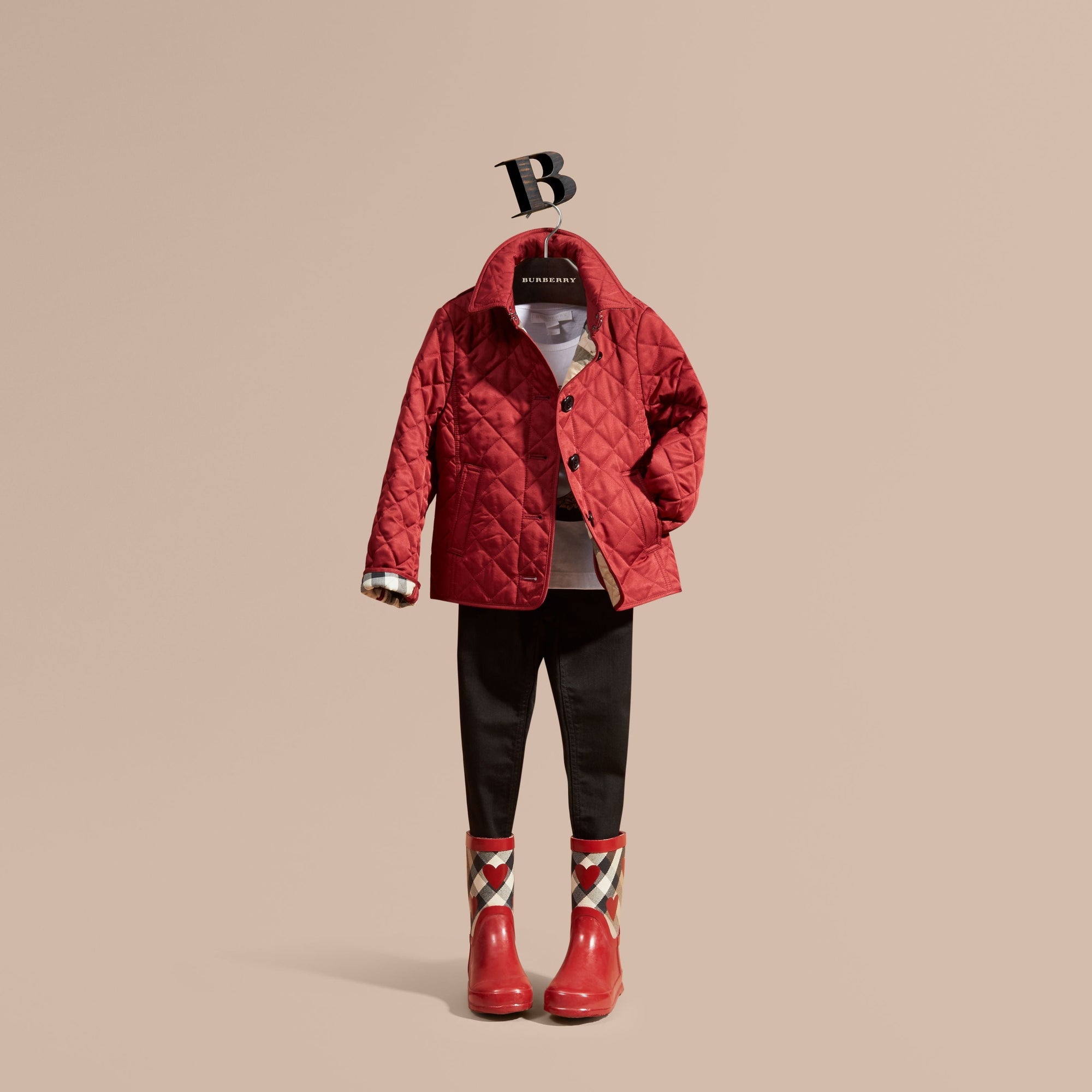 PARADE RED Veste matelassée avec doublure à motif check