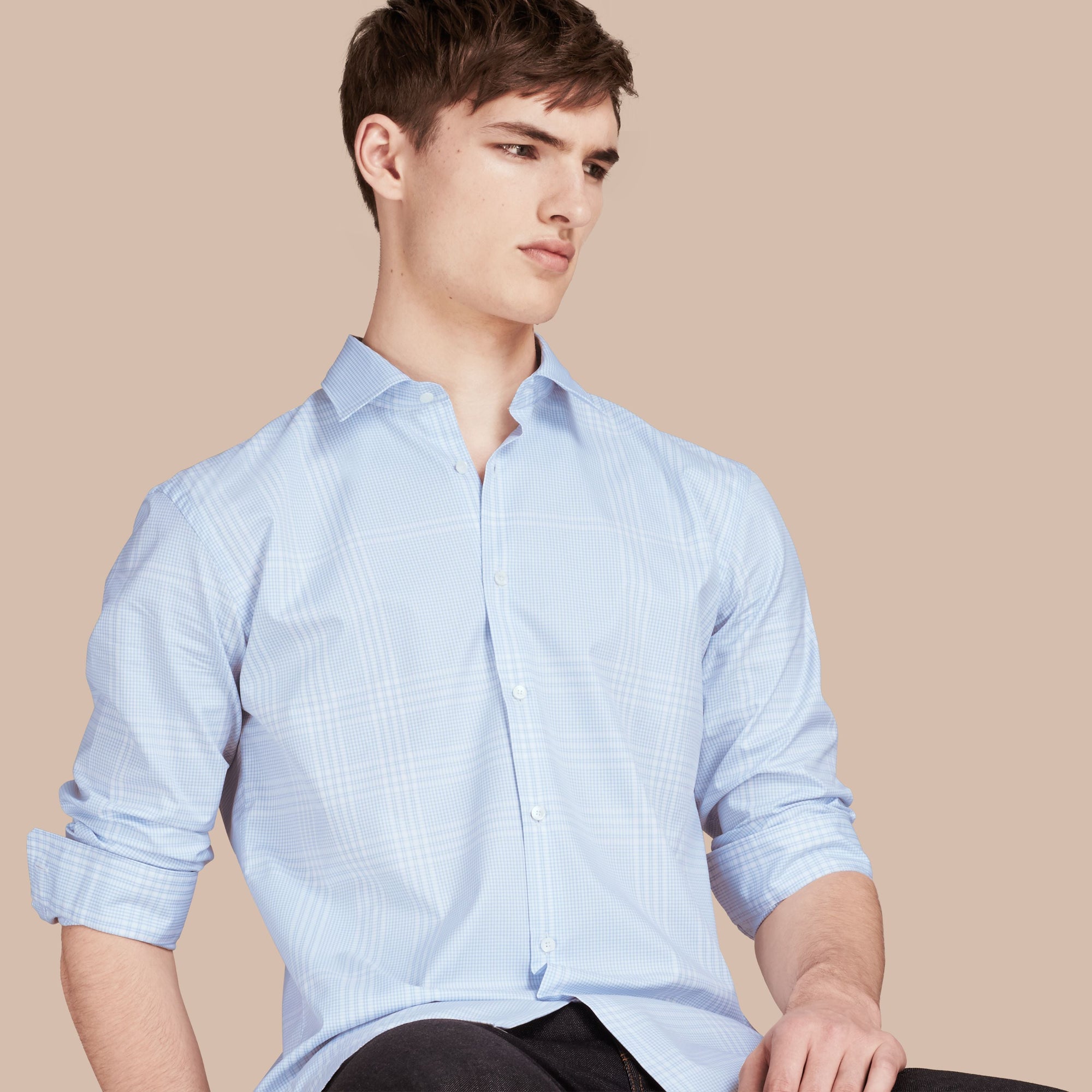 CITY BLUE Chemise en coton à motif check