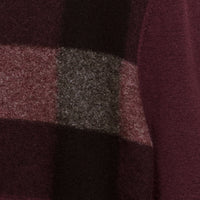 BURGUNDY RED Pull en cachemire et coton à motif check graphique
