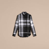 BLACK Chemise en coton à motif check