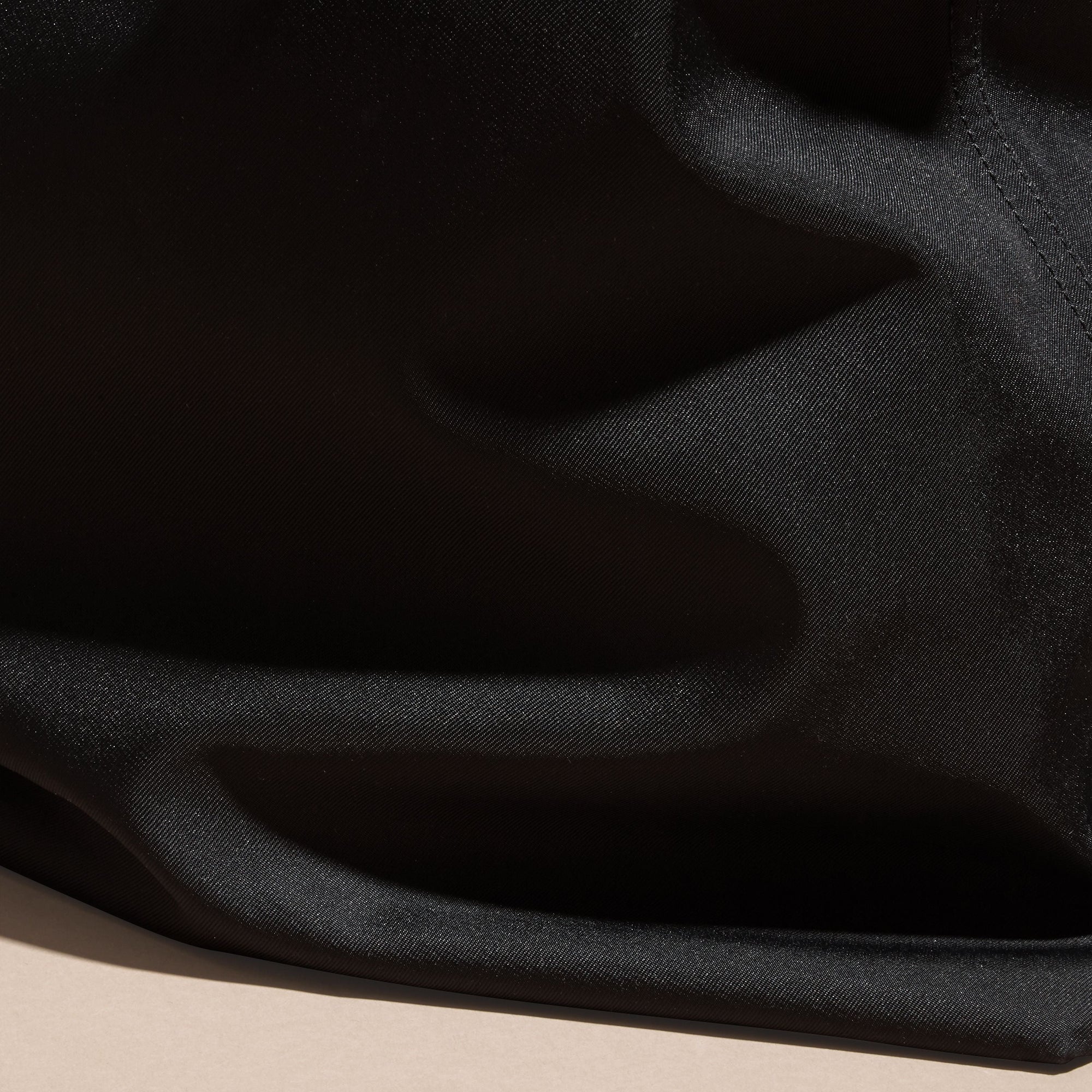 BLACK Sac tote avec bordure en cuir