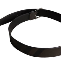 CHOCOLATE/BLACK Ceinture à motif London check avec éléments en cuir