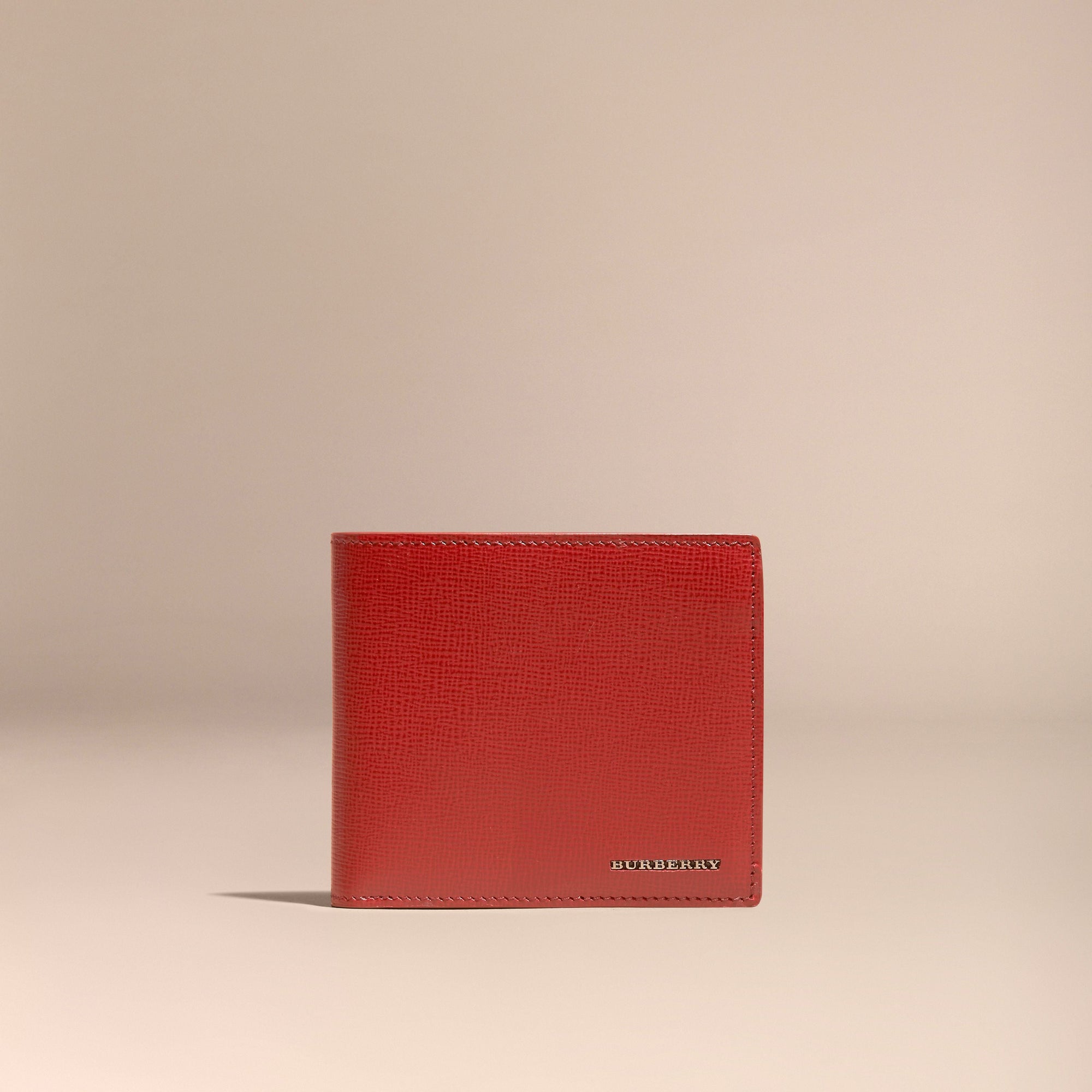 DARK MILITARY RED Portefeuille à rabat en cuir London