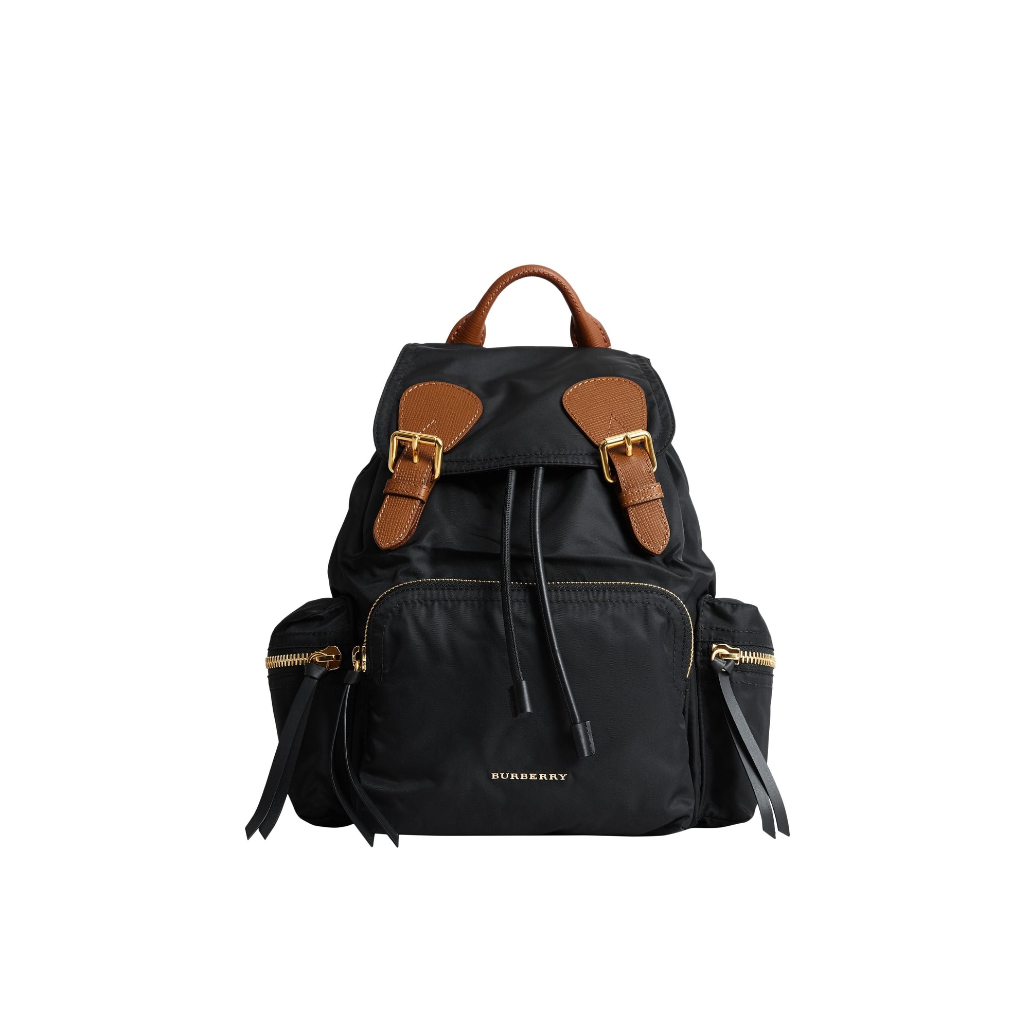 BLACK Sac The Rucksack moyen en nylon technique et cuir
