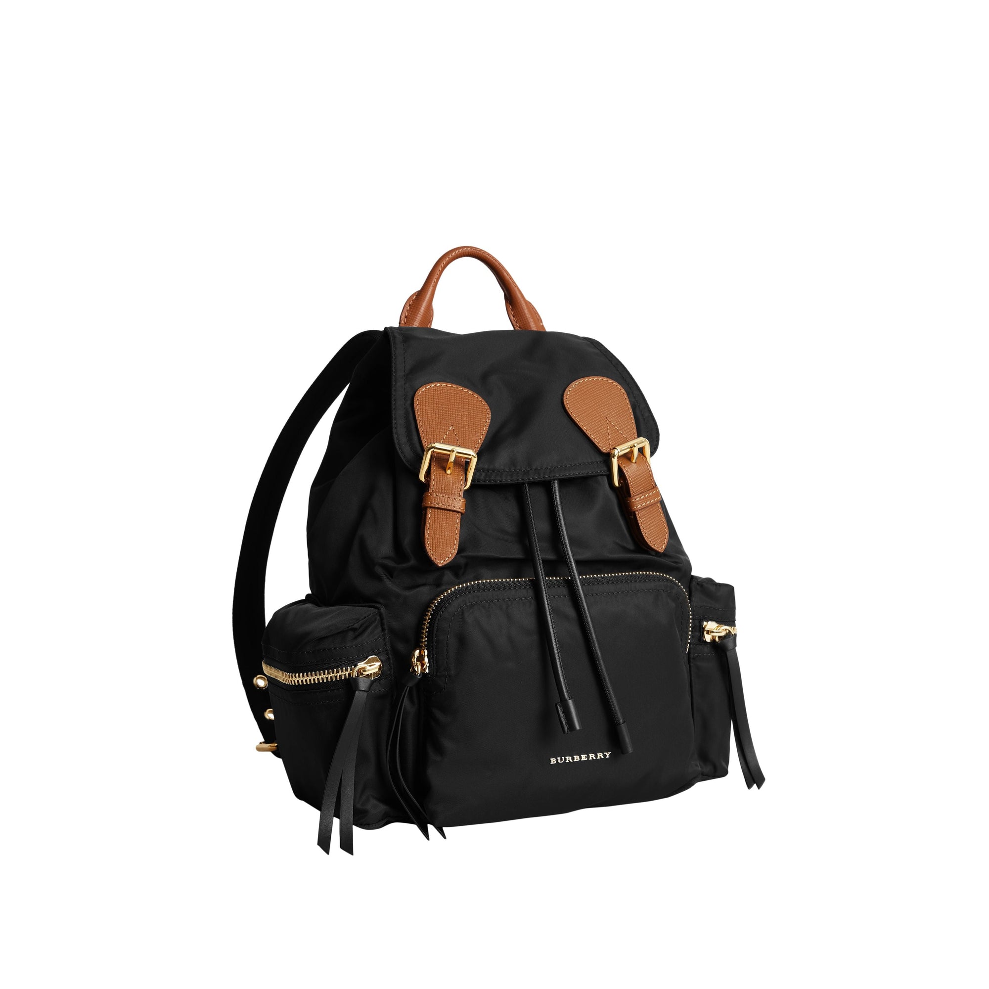 BLACK Sac The Rucksack moyen en nylon technique et cuir
