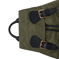 Sac The Rucksack moyen en nylon technique et cuir - Vert Toile