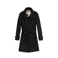 BLACK Manteau en laine technique et cachemire avec col entonnoir