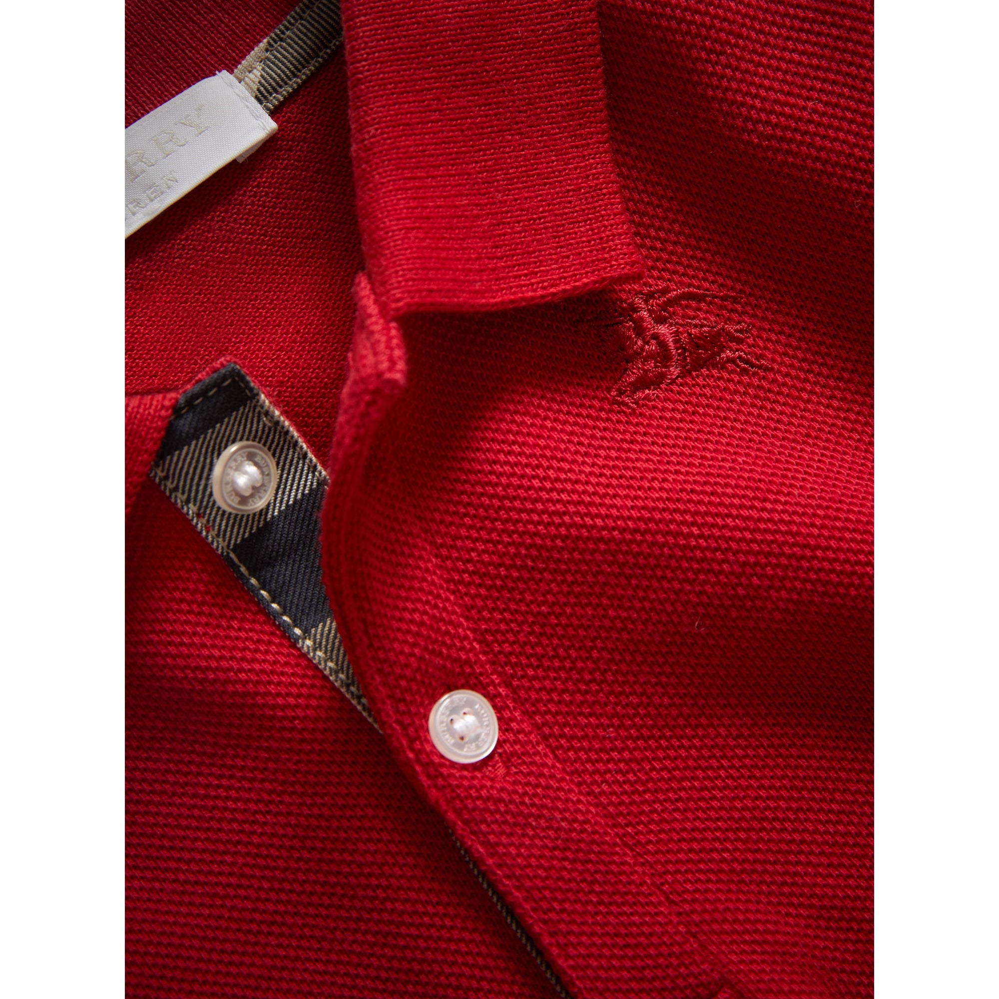 MILITARY RED Polo en piqué de coton
