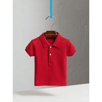 MILITARY RED Polo en piqué de coton