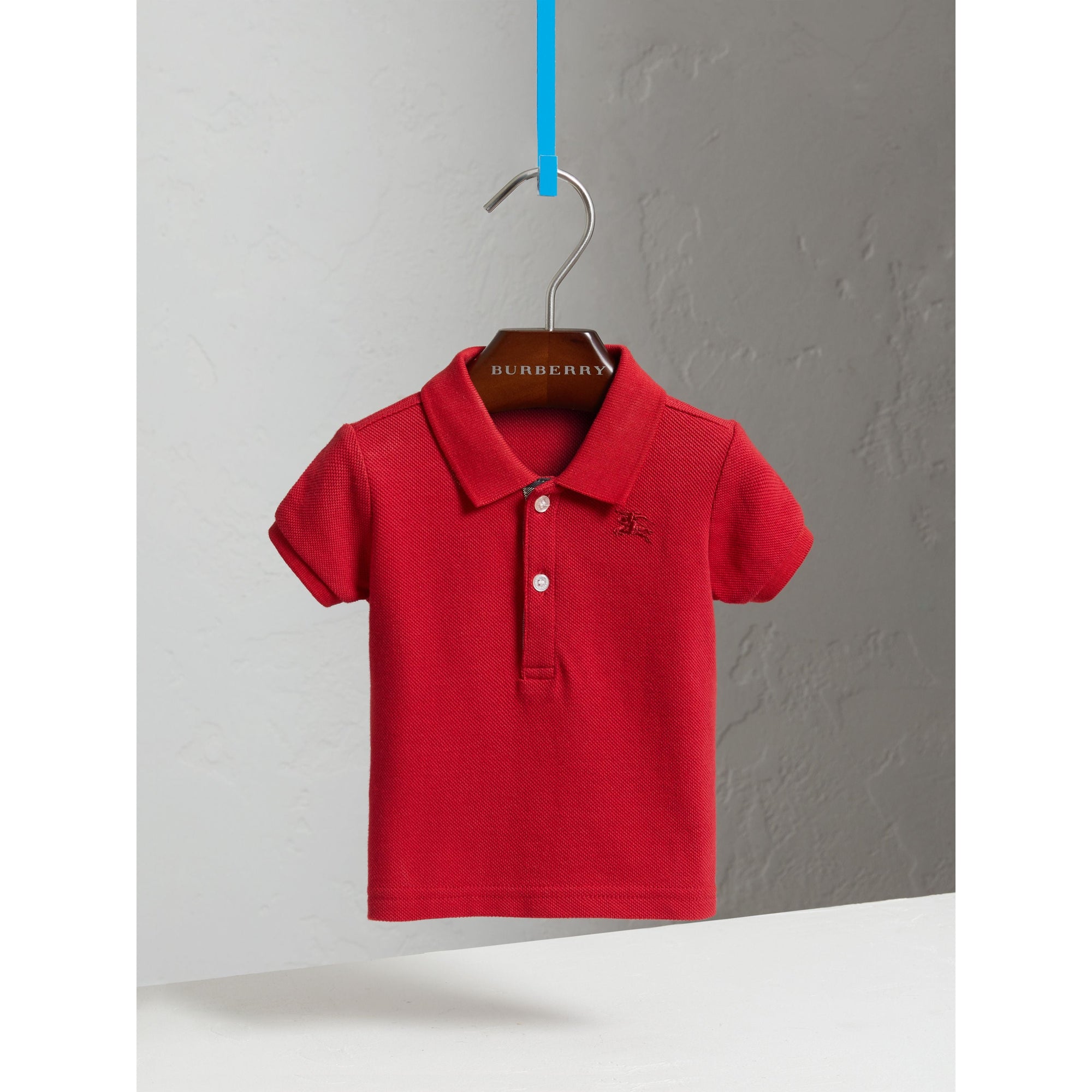 MILITARY RED Polo en piqué de coton