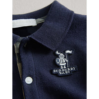 TRUE NAVY Polo en piqué de coton
