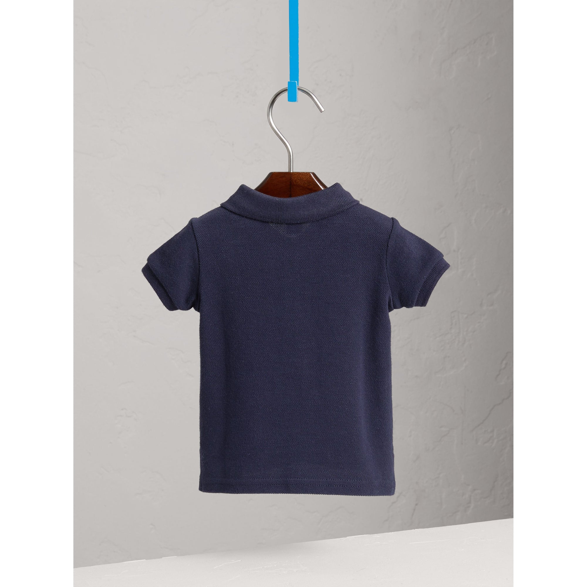 TRUE NAVY Polo en piqué de coton