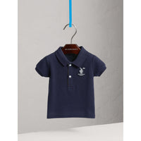 TRUE NAVY Polo en piqué de coton