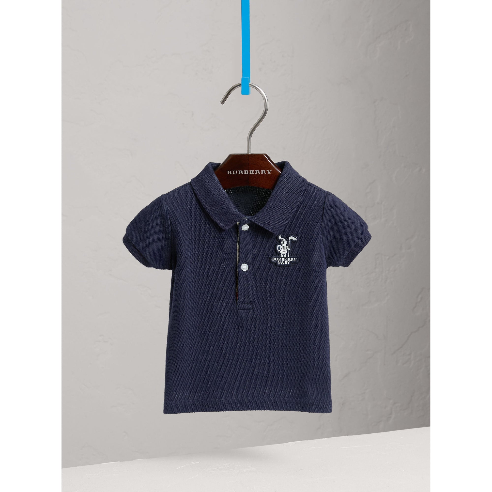TRUE NAVY Polo en piqué de coton